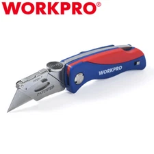 WORKPRO Folding Utility Knife Quick-Change Box Cutter Blade w/ 5PCS Extra Blades