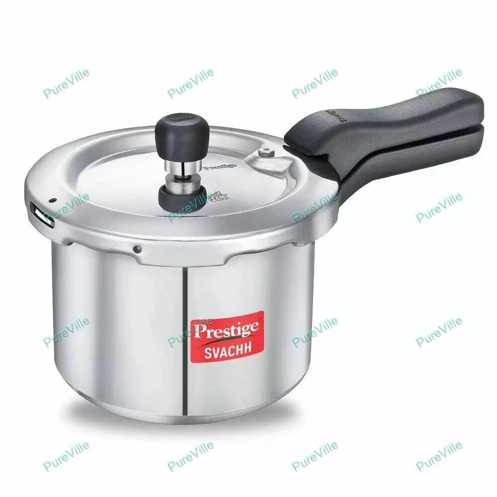Indian Best Prestige Svachh Pressure Cooker 101.4oz Silver Colour For Diwali