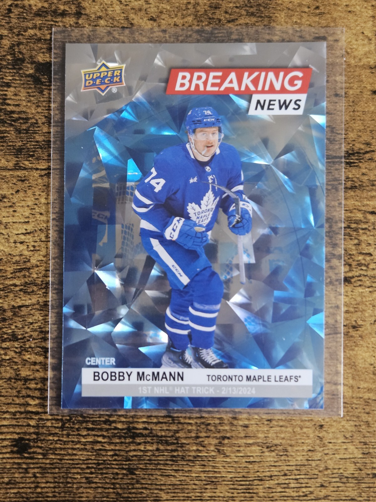 24-25 UD Series 1 Hockey Breaking News BN-2 Bobby McMann Toronto Maple Leafs