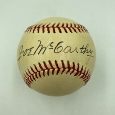 Stunning Joe Mccarthy Single Signed American League Baseball With JSA COA 