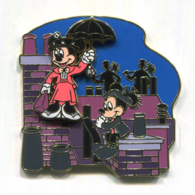 Disney Pins Minnie Mouse as Mary Poppins (Slides) & Mickey Great