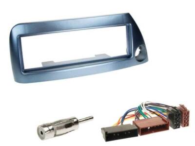 1 DIN Radioeinbauset passend für Ford Ka 1996-2008 RBT Blende blau-metallic