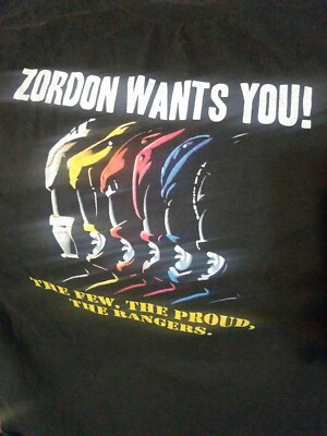 T-shirt Mighty Morphin Power Rangers - Message "Zordon Once You The Few The Proud", Taille M