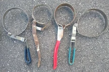 Lot of 4 Vintage Oil Filter Wrenches Lot Auto Oil Filter Remover 