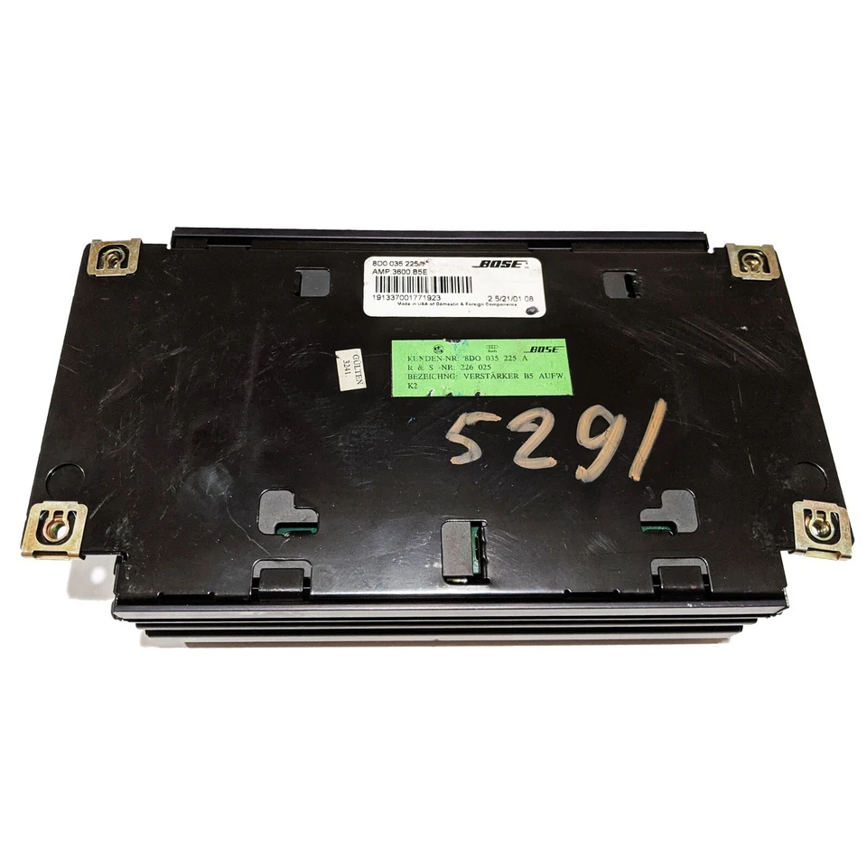 OEM Bose Audio Sound System Amplifier Audi A4, A4 Quattro 1996-02 / 8D0035225A - Image 4 of 4