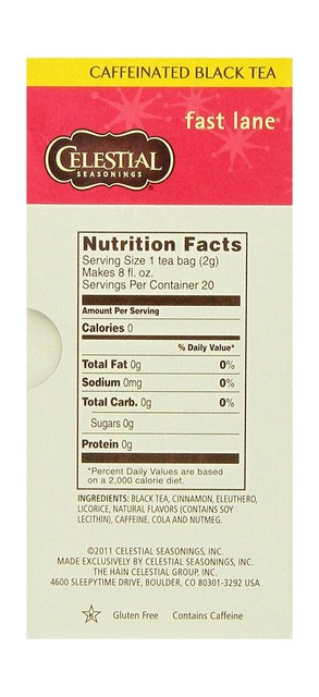 Case of 6 Fresh Boxes Fast Lane Black Tea Celestial Seasonings ...