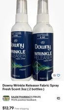 Downy Wrinkle Releaser Fabric Spray Fresh Scent 3oz ( 2 bottles )