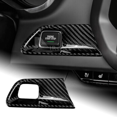REAL HARD Carbon Fiber Start Stop Button Frame Panel Cover For Camaro 2016-2024