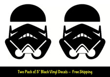 Storm Trooper Two Black Vinyl Decal Star Wars Car Truck Tumblers laptop notebook