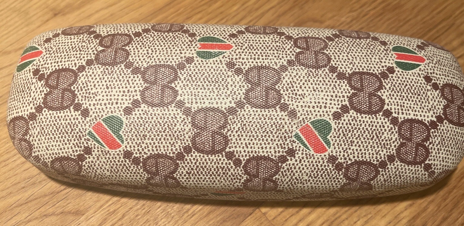 Étui à lunettes vintage Gucci   coque dure