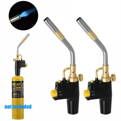 2PCS Gas Torch Mapp Blow Torch Map Propane Gas Solderding Brazing Plumbers Tool