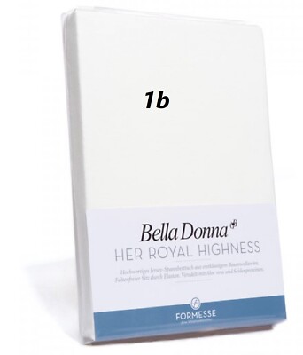 Bella Donna Jersey Spannbetttuch 90/190 x 100/220 cm Weiß 1000 1B Ware