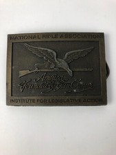 NRA BELT BUCKLE AMERICA FOUNDED BY GUN OWNERS INSTITUTE FOR LEGISLATIVE ACTION