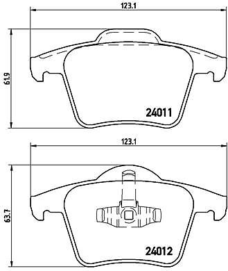 BREMBO Kit pastiglie freno, Freno a disco  P 86 019