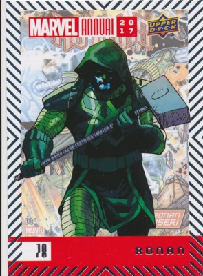 #78 RONAN (2018) 2017 Upper Deck Marvel Annual INHUMANS GUARDIANS