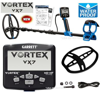 Garrett Vortex VX7 Multi-Frequency Waterproof Metal Detector NEW