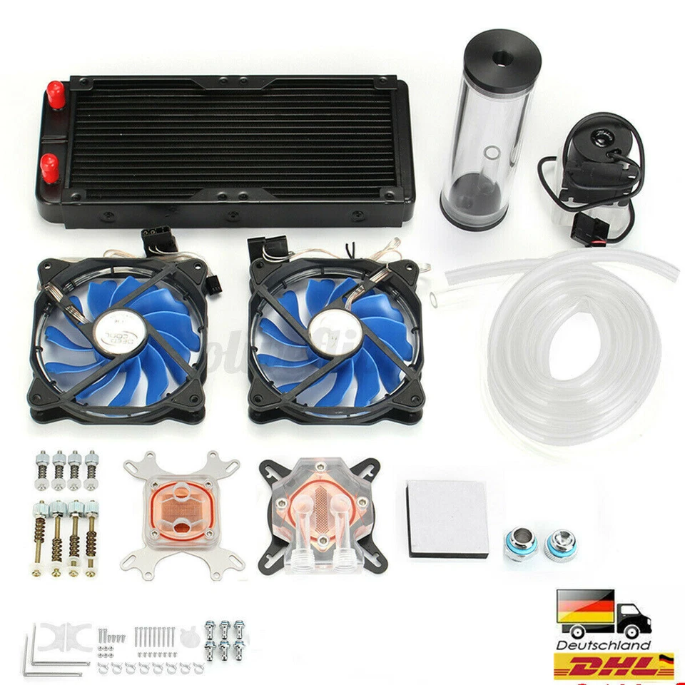 240mm Wasserpumpe Pumpentank Set für PC CPU Wasserkühlung System DIY Kit CE - Bild 2 von 4