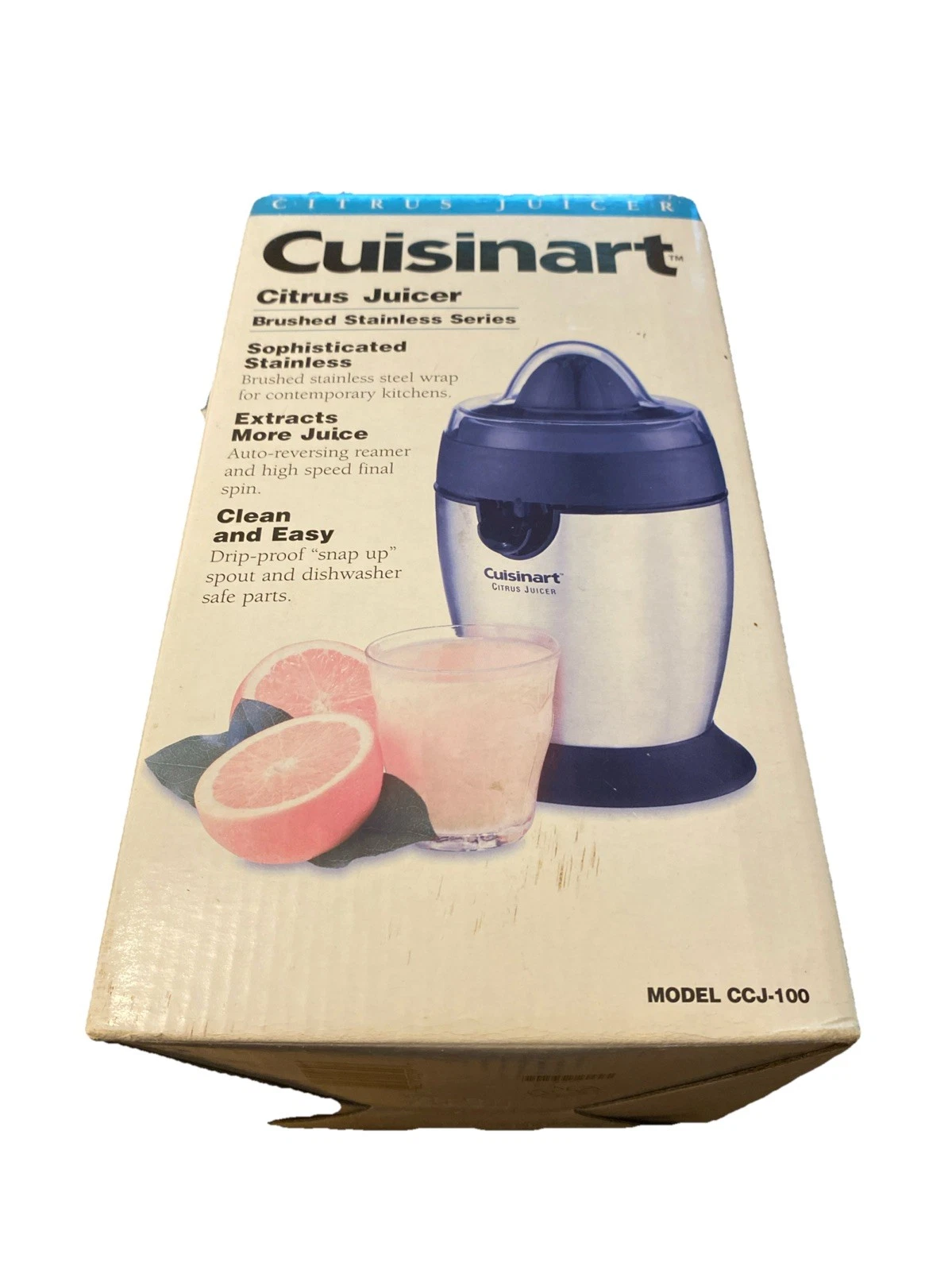 New Cuisinart Citrus Squeeze Juicer CCJ-100 Brushed Stainless Series Silver
Opens in a new window or