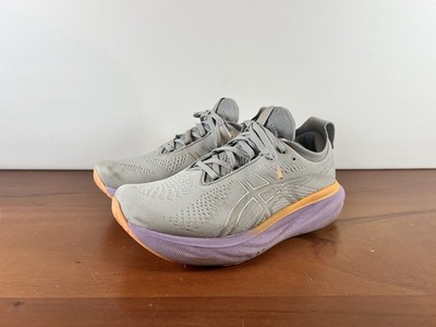 Asics Gel-Nimbus 25 Womens Size 9 Running Shoes Gray Purple Athletic Sneakers