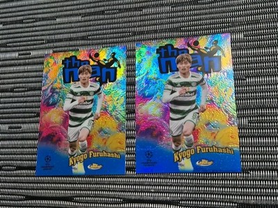 2022-23 Topps Finest Kyogo Furuhashi The Man Bundle Blue /150 x2 Celtic 