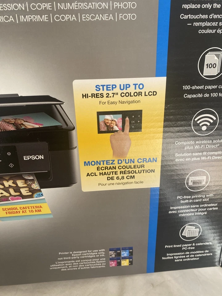 EPSON EXPRESSION HOME XP-434 Small-in-One Printer Wireless Scan Copy. New Sealed - Image 2 of 4