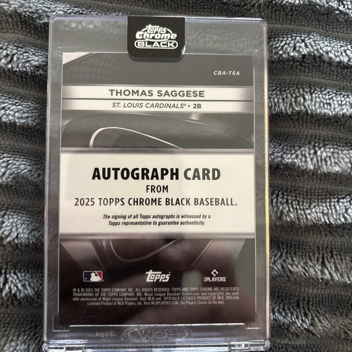 Thomas Saggese 2025 Topps Chrome Black Blue Autograph/150 | eBay