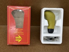 1992 Momo Pomello Cambio Shift Knob Yellow Leather Gear Stick Shifter Handle