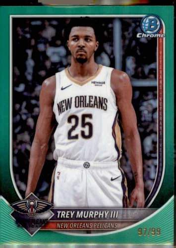 2025-26 Bowman #BCV-141 Trey Murphy III Chrome Green Refractors #/99