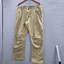 Wrangler Men Pants 38X30 Khaki Cargo Twill ATG All Terrain Gear Button 27"