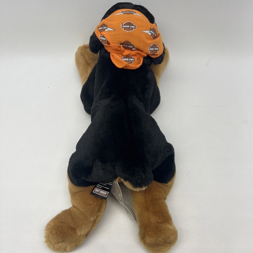 Peluche Harley Davidson Rottweiler 2003 14" peluche cane bandana motociclista - Foto 4 di 13