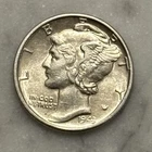 1943-P Mercury Dime - AU - About Uncirculated - 90% Silver