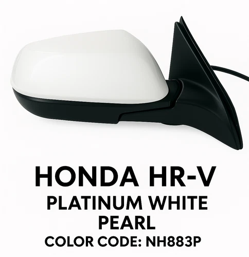 NEW PLATINUM WHITE mirror fits 2019-2022 Honda HR-V Passenger Right LX & Sport