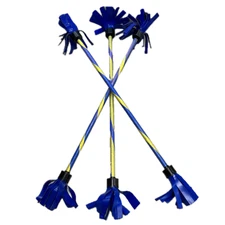 (3) Vtg Hippie Sticks Performance Master Juggling Devil Sticks Leather Tassels