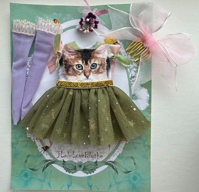 Blythe Kitty Cat Dress Set by J LuLu Love Blythe