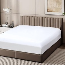 White Twin 600 Thread Count Egyptian Cotton Fitted Sheet 8-16 inch Deep Pocket