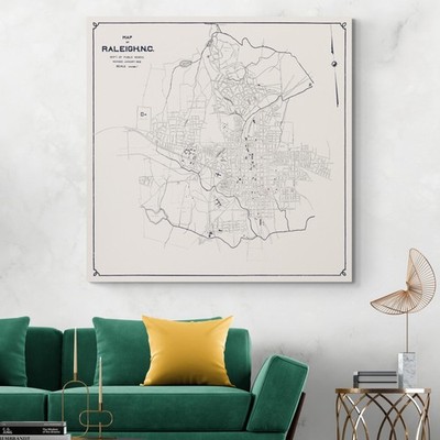 1928 Map of Raleigh North Carolina   Streets, Neighborhoods & Urban Growth
