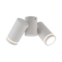 Deckenspot Deckenstrahler Metall Weiß Verstellbar L: 17 Cm Klein GU10 2-Flammig