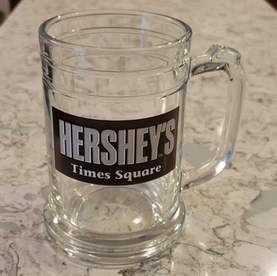 New Hershey's Chocolate Beer Glass Mug Stein with Handle Times Square Vintage