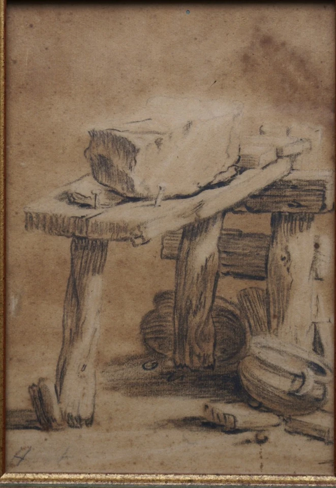 Le tailleur de pierre  dessin XIXeme - Photo 3/3