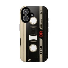 Cassette Tape Phone Case, Tough Phone Case for iPhone, Samsung, Unique 3D Music