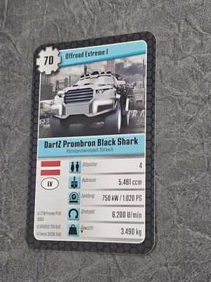 DartZ Prombron Black Shark  - Auto Monster - Einzelkarte - Quartett  (10F)