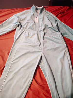 Sergio Tacchini Men s Velour Full Tracksuit Teal 3XL