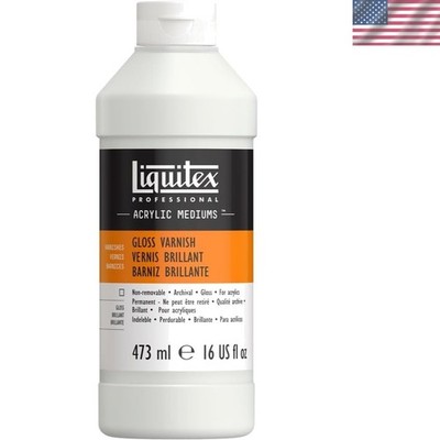 Professional Acrylic Gloss Varnish 16oz - Protects and Enhances Artwork Visually