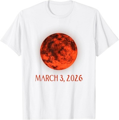 Total Lunar Eclipse 2026 Blood Red Moon Eclipse Unisex T-Shirt