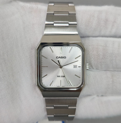 Casio Collection Analog MTP-B185D-7AVDF Silver Dial New Full Set Men's Watch