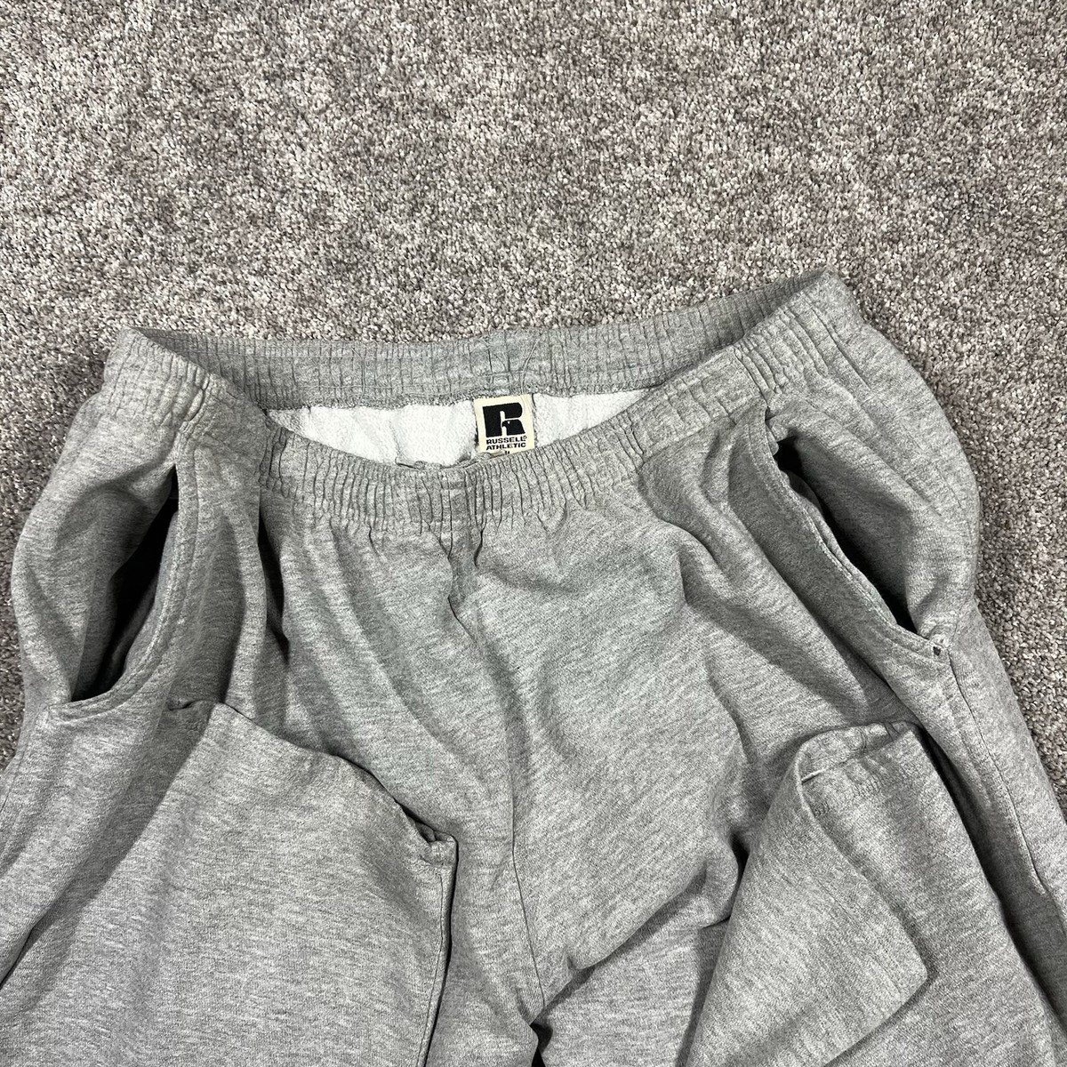 Vtg 1990s Russell Athletic Sweatpants Heather Grey XL Heavyweight