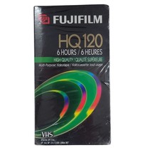 Fujifilm HQ120 High Quality Blank VHS Tape T-120 6 Hour Brand New Factory Sealed