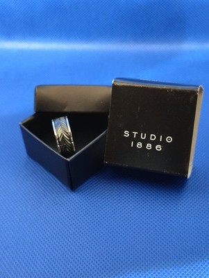 Studio 1886 Stainless Steel Jet-Set Band Ring