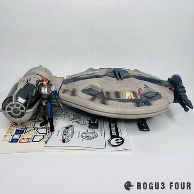 Star Wars 3.75 POTF Collection Dash Rendar's Outrider Vehicle w Figure & Box