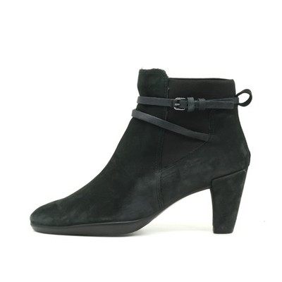 ECCO Damen Ankle Boot Boots Schwarz Veloursleder Comfort Stiefeletten EU 36